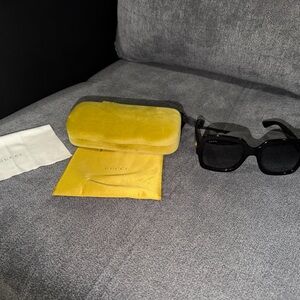 Gucci Black Sunglasses with Yellow Case